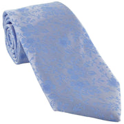 Michelsons of London Delicate Floral Wedding Tie and Pocket Square Set - Light Blue