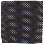 Michelsons of London Diamond Grid Tie and Pocket Square Set - Brown