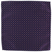 Michelsons of London Diamond Grid Tie and Pocket Square Set - Purple
