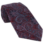 Michelsons of London Elaborate Paisley Polyester Tie - Red