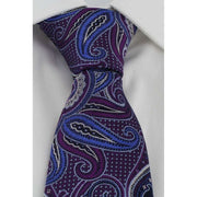 Michelsons of London Extravagant Paisley Silk Tie - Magenta
