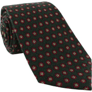 Michelsons of London Floral Neat Wool Tie - Green