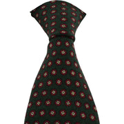 Michelsons of London Floral Neat Wool Tie - Green