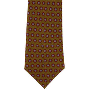 Michelsons of London Floral Neat Wool Tie - Mustard