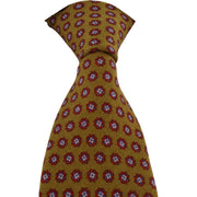 Michelsons of London Floral Neat Wool Tie - Mustard