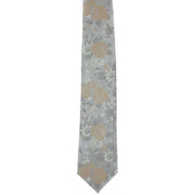 Michelsons of London Floral Wedding Tie and Pocket Square Set - Gold/Ecru