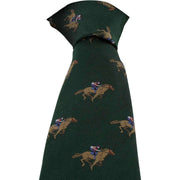Michelsons of London Horse Racing Silk Tie - Green