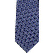 Michelsons of London Interlinking Geo Polyester Tie - Blue