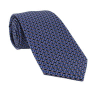 Michelsons of London Interlinking Geo Polyester Tie - Blue