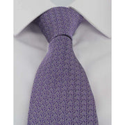 Michelsons of London Interlocking Geometric Polyester Tie - Purple
