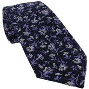 Michelsons of London Irregular Floral Tie and Pocket Square Set - Lilac
