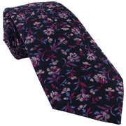 Michelsons of London Irregular Floral Tie and Pocket Square Set - Pink