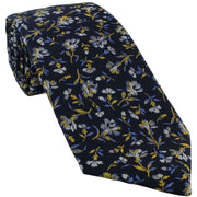 Michelsons of London Irregular Floral Tie and Pocket Square Set - Yellow