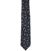 Michelsons of London Irregular Floral Tie and Pocket Square Set - Yellow