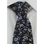Michelsons of London Irregular Floral Tie and Pocket Square Set - Yellow