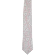 Michelsons of London Luxury Paisley Silk Tie - Pink