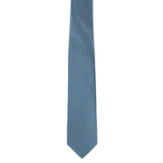 Michelsons of London Micro Grid Polyester Tie - Teal