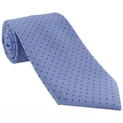 Michelsons of London Mini Spots Extra Long Polyester Tie - Light Blue