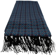 Michelsons of London Narrow Bold Medallion Silk Scarf - Teal