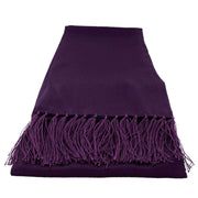 Michelsons of London Narrow Textured Silk Dress Scarf - Purple