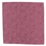 Michelsons of London Ornate Jacquard Silk Tie and Pocket Square Set - Red