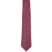 Michelsons of London Ornate Jacquard Silk Tie and Pocket Square Set - Red