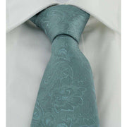 Michelsons of London Ornate Jacquard Silk Tie and Pocket Square Set - Teal