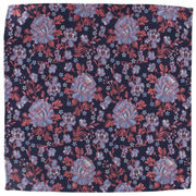 Michelsons of London Outline Floral Tie and Pocket Square Set - Coral