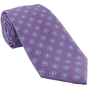 Michelsons of London Outline Neat Tie and Pocket Square Set - Lilac