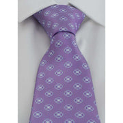Michelsons of London Outline Neat Tie and Pocket Square Set - Lilac