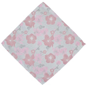 Michelsons of London Oversized Floral Polyester Tie and Pocket Square Set - Pink