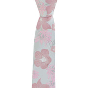 Michelsons of London Oversized Floral Polyester Tie and Pocket Square Set - Pink