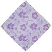 Michelsons of London Oversized Floral Polyester Tie and Pocket Square Set - Purple