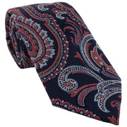 Michelsons of London Paisley Tie and Pocket Square Set - Coral