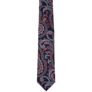 Michelsons of London Paisley Tie and Pocket Square Set - Coral
