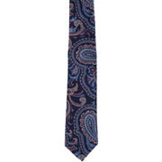 Michelsons of London Paisley Tie and Pocket Square Set - Red