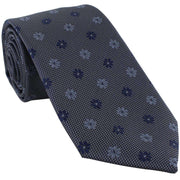 Michelsons of London Petal Floral Polyester Tie - Grey
