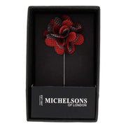 Michelsons of London Pin Dot Flower Lapel Pin - Red