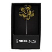 Michelsons of London Pin Dot Flower Lapel Pin - Yellow