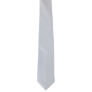 Michelsons of London Plain Polyester Pocket Square and Tie Set - Light Grey
