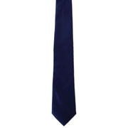 Michelsons of London Plain Polyester Pocket Square and Tie Set - Navy