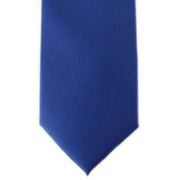 Michelsons of London Plain Polyester Pocket Square and Tie Set - Royal Blue