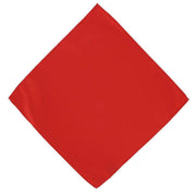 Michelsons of London Plain Polyester Pocket Square and Tie Set - Scarlet Red