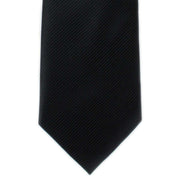 Michelsons of London Plain Rib Polyester Tie - Black