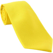 Michelsons of London Plain Rib Polyester Tie - Yellow