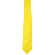 Michelsons of London Plain Rib Polyester Tie - Yellow