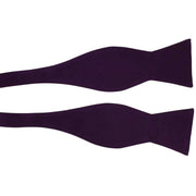 Michelsons of London Plain Silk Bow Tie - Purple