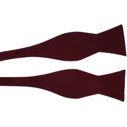 Michelsons of London Plain Silk Bow Tie - Wine