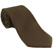 Michelsons of London Plain Silk Tie - Tan