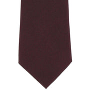 Michelsons of London Plain Silk Tie - Wine